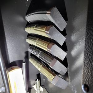 AR15 (5.56 cal.) five magazine magnetic rack