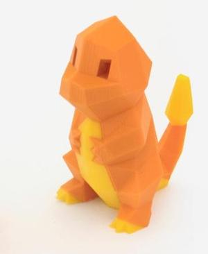 Low-Poly Charmander - Multi and Dual Extrusion version