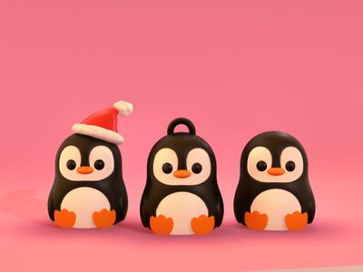 Cute chubby penguin Keychain / mini