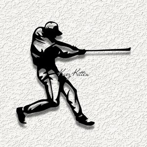 baseball player WALL ART HOME DECOR