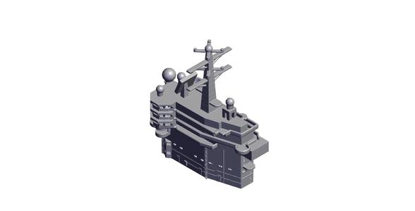 1/700 Scale USS GEORGE WASHINGTON CVN-73 Island.stl