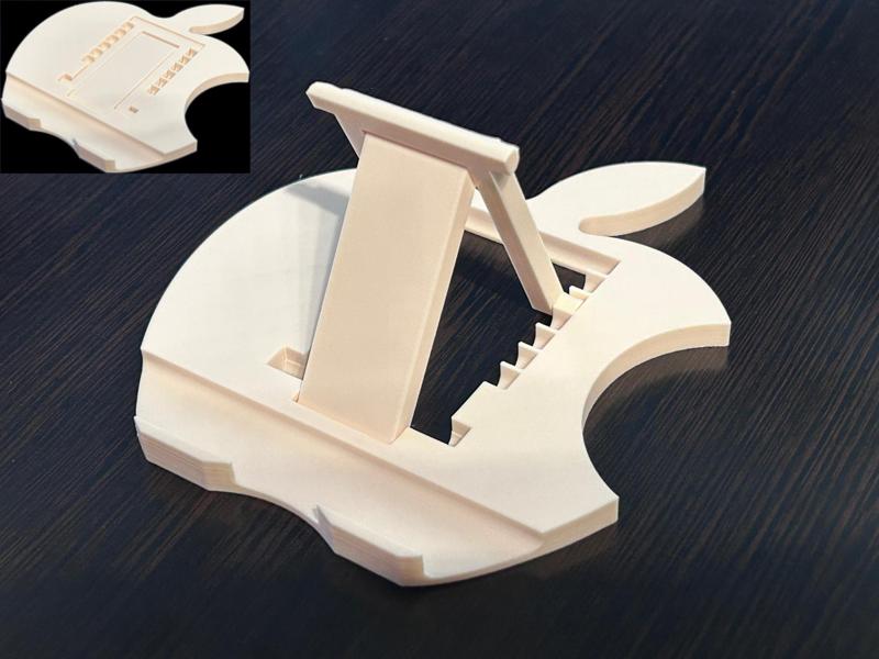 Print Flat Adjustable Phone Stand Apple Logo