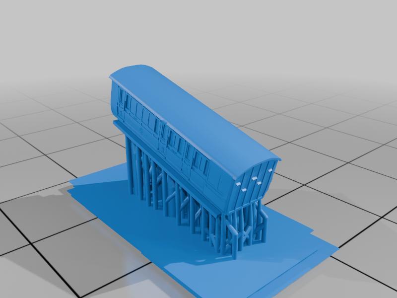 1/700 Scale Passenger Coaches (Two Types, vary by roof) and Brakevan (Two Types, vary by roof)