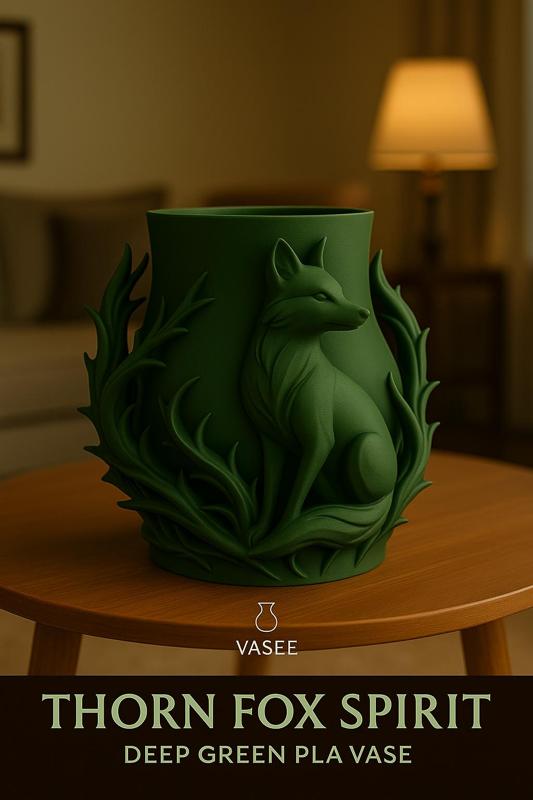 Fox-shaped vase art organizer for clever charm