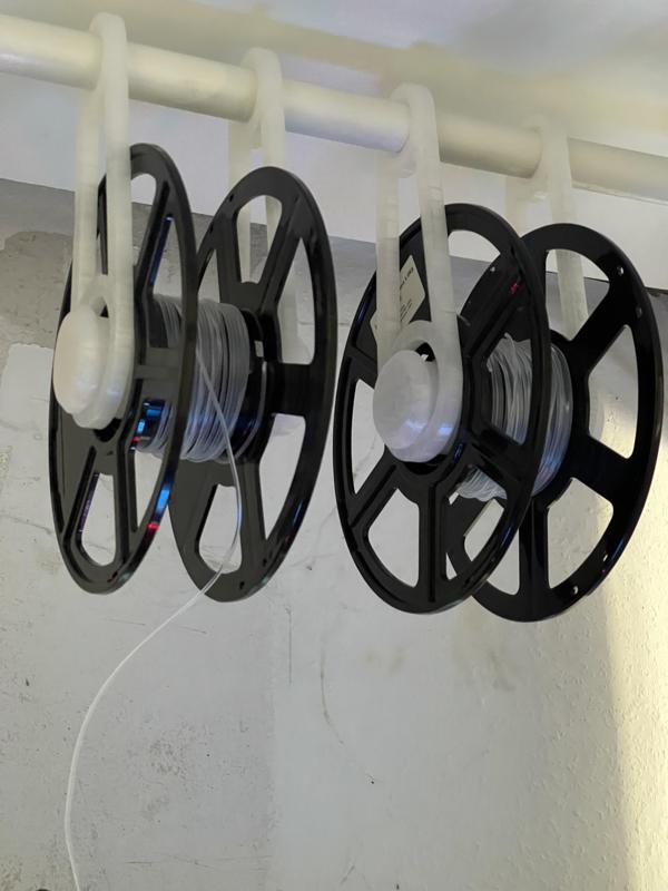 Filament holder for IKEA hanger bar