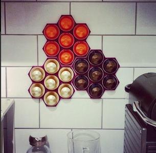 Nespresso Capsule Honeycomb Snowflake Wall Holder