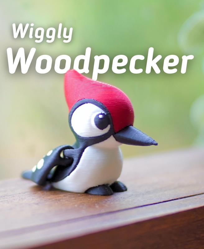 Wiggly Woodpecker - Articulated Fidget Woodpecker - Ludo Animal