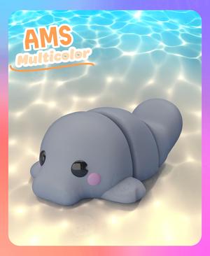 Flexi Manatee Keychain (Multicolor)