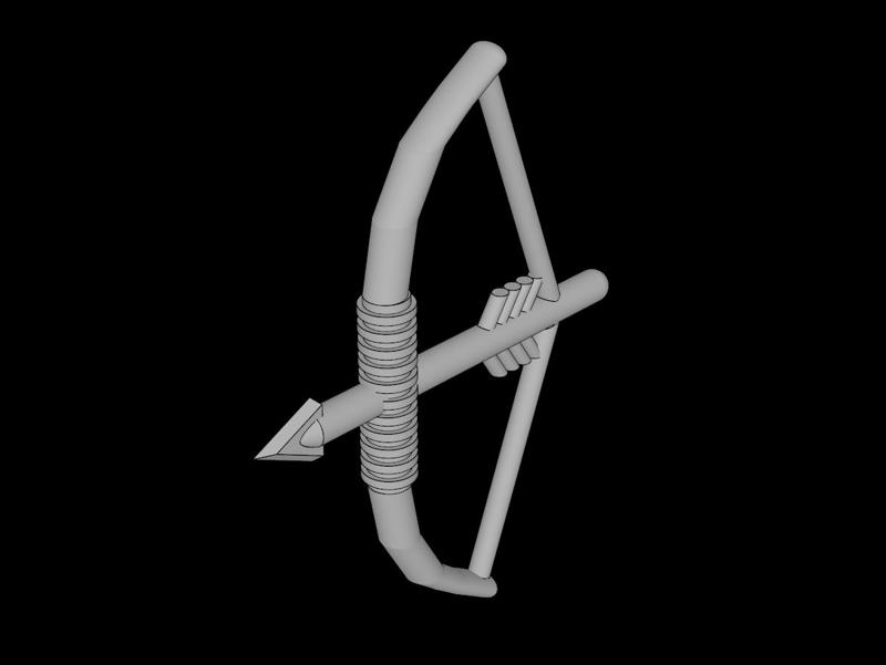 Lego Compatible (4499.dat) Minifig Bow with Arrow