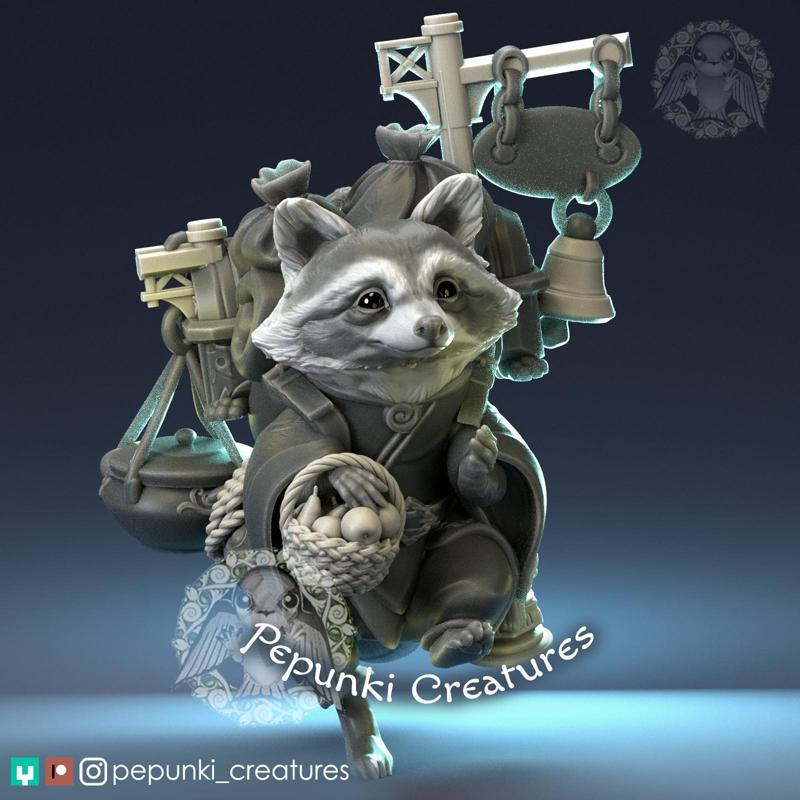 FREE in MAY Raccoon Merchant Traveller