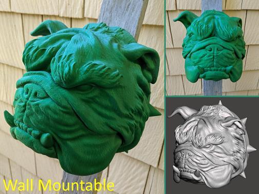 Bulldog Head For Wall (Large)