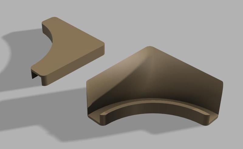 90-degree bend for a 6mm fiber optic cable