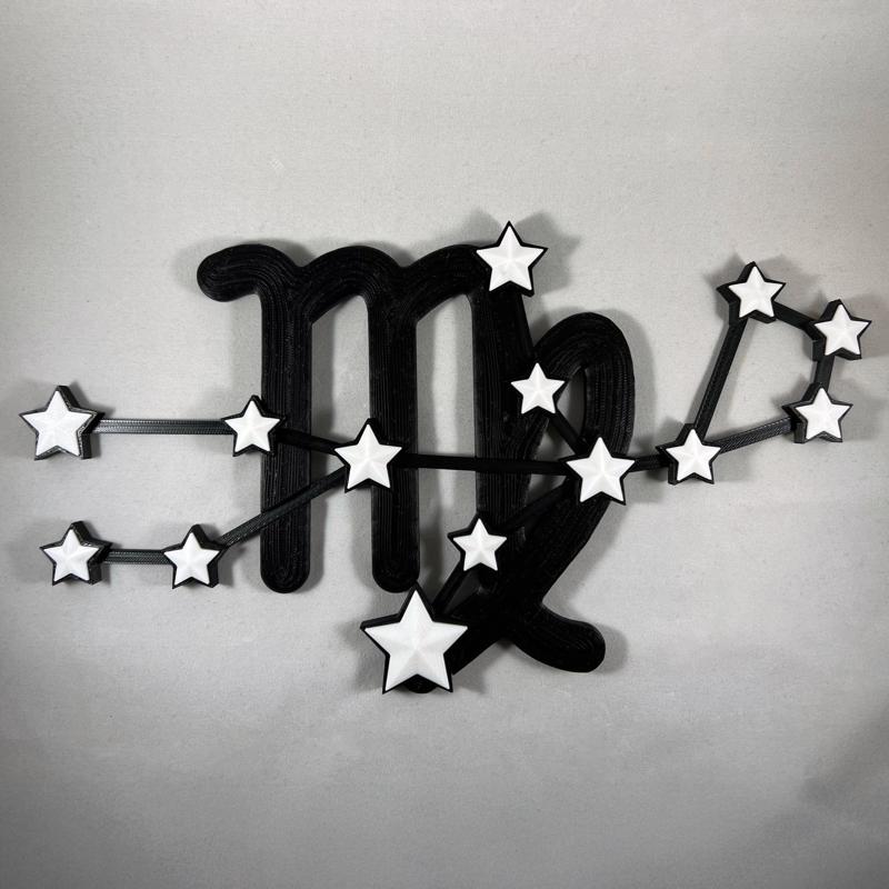 Virgo Zodiac Constellation – 3D Printable Virgo Art STL Files - NO AMS - COMMERCIAL LICENSE