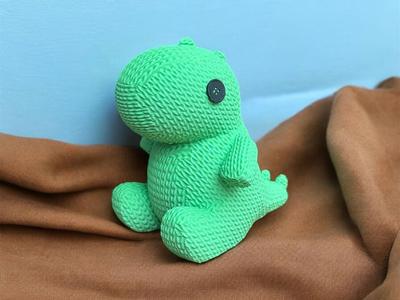 Cute Knitted Dinosaur