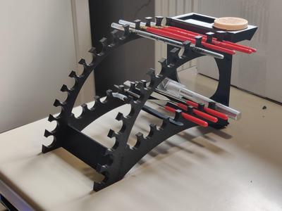 Brush holder side ways