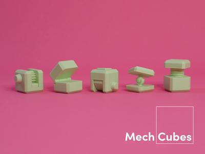 3D Printed Mechanism Cubes
