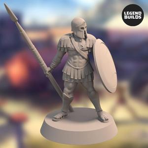 Realm of Eros Soldier with Spear - Pose 2 - 3D Printable Miniatures
