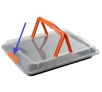 Spare part / baking tin with plastic lid.