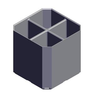 1x1x1 - Multibin Insert 2x2 Grid.stl