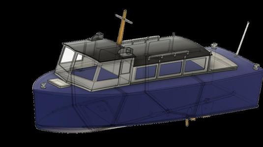 Radio control rc Bobby utility boat