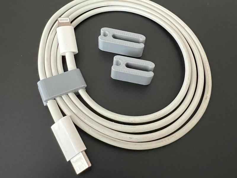 minimalistic apple cable organizer / cable clip