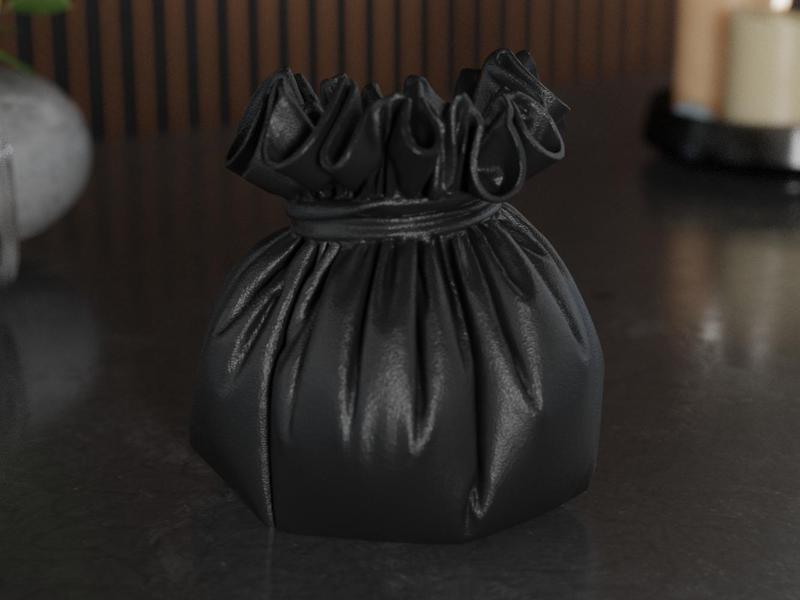 Black Pouch - Minimalist Decor Piece & Holder