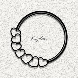 chain of hearts frame wall art home decor