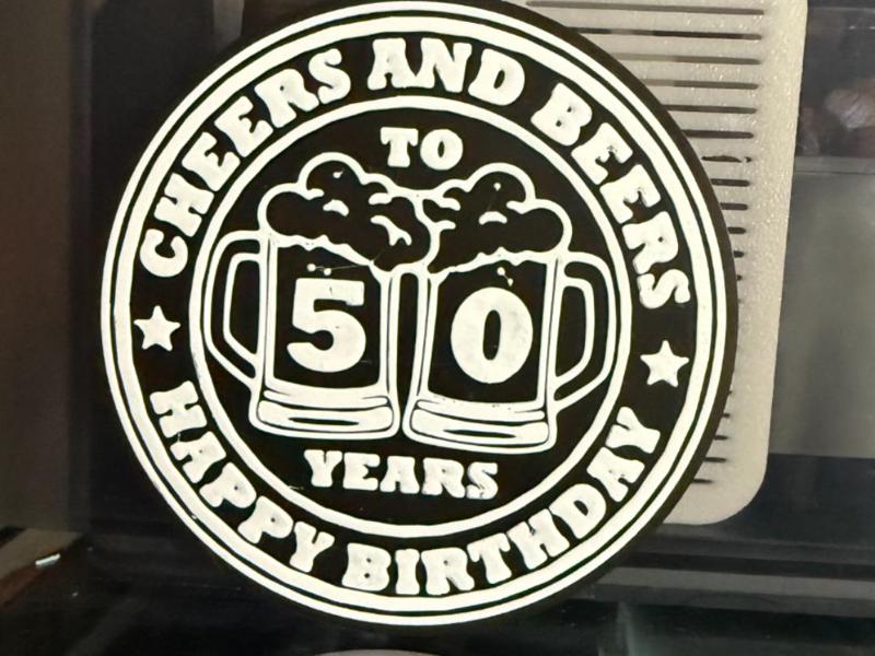 HAPPY 50TH BIRTHDAY COASTER 