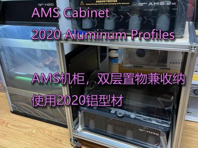 Double-Layer AMS Mobile Cabinet Shelf with Perforated Panel Storage, Low Cost!