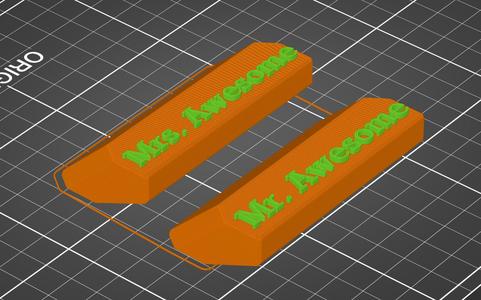 Mr. & Mrs. Awesome - Angled for Single Extruder