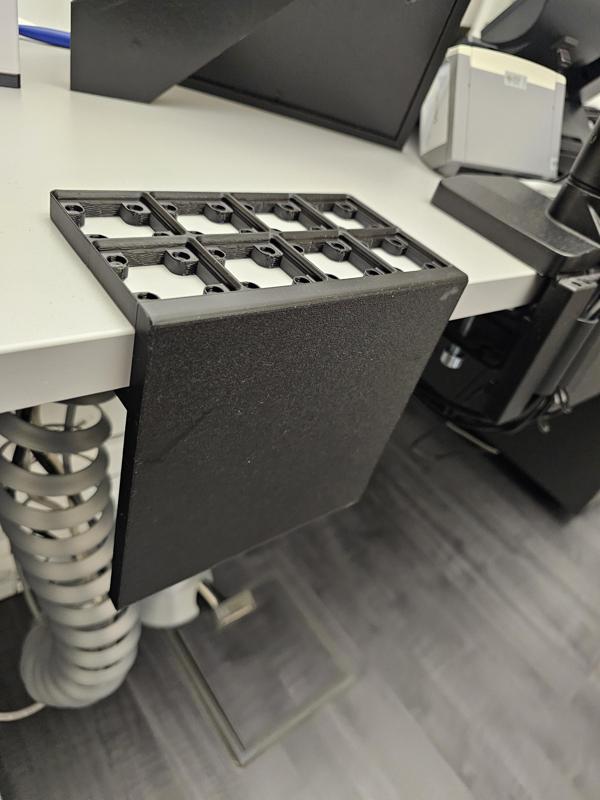 Gridfinity desk border and cable hider