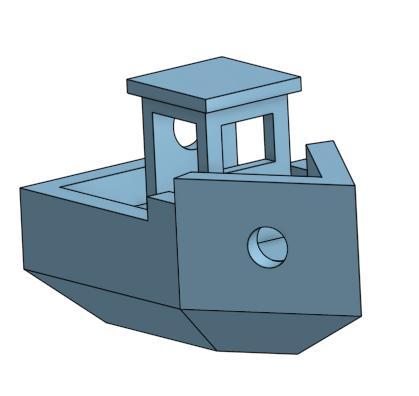 low poly 3d benchy