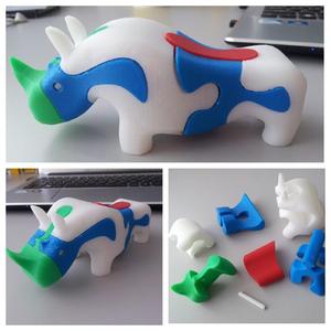 Rhino puzzle toy