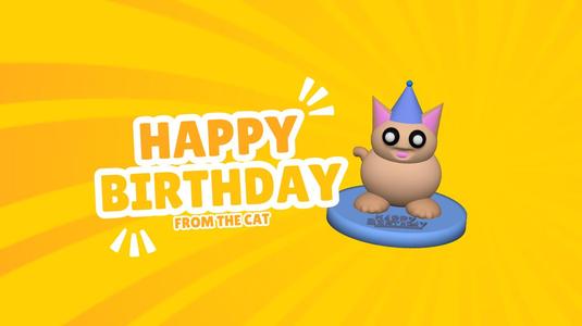 Cute Birthday Cat