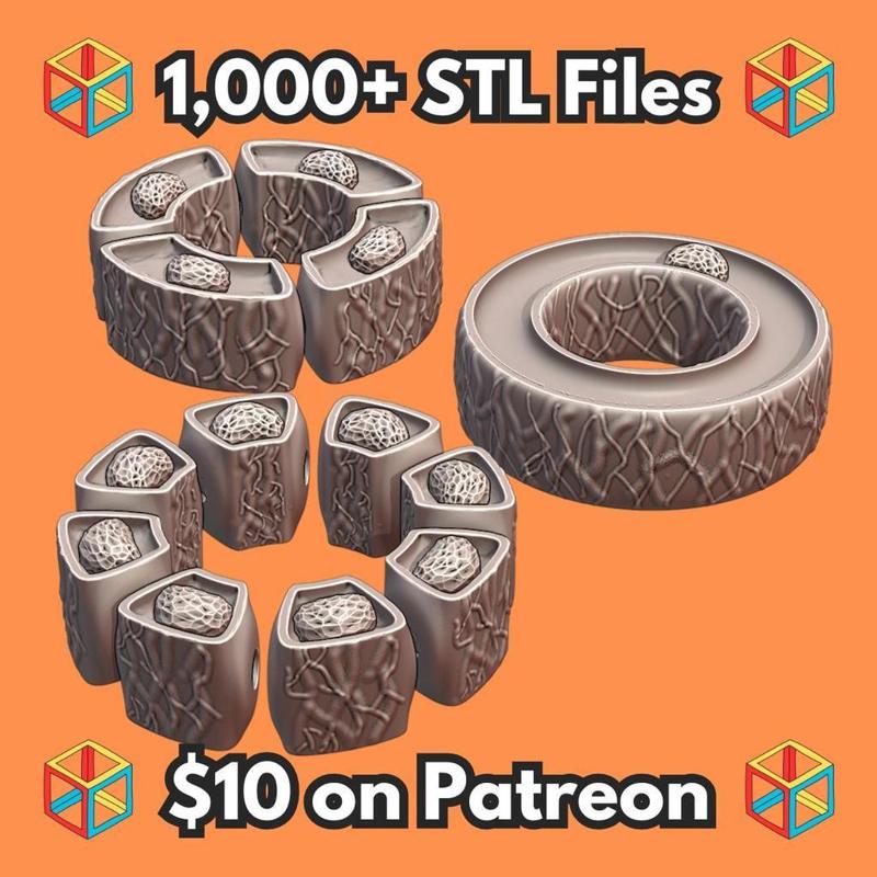 Michael Levin Newt Lumen Bioelectricity Educational Model Uses 8mm x 2mm Magnets MineeForm FDM 3D Print STL File