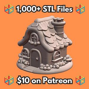 Holiday Christmas Cottage with Snowy Roof and Charming Windows MineeForm FDM 3D Print STL File
