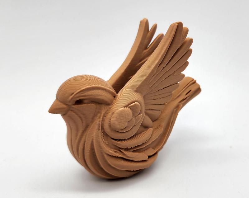 Wood-Carved Sparrow