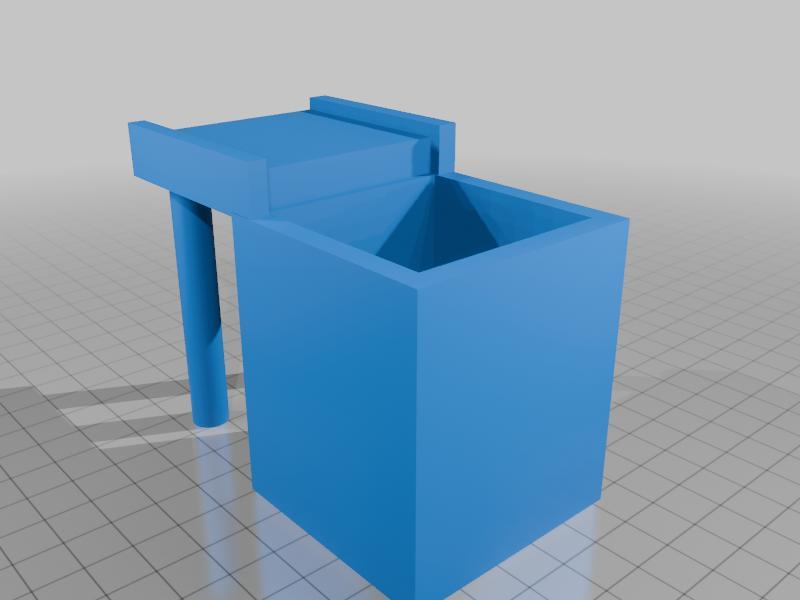 CUP FOR PAINTING WITH SLIDE IN TABLE FOR PAINT, PAPER ETC.