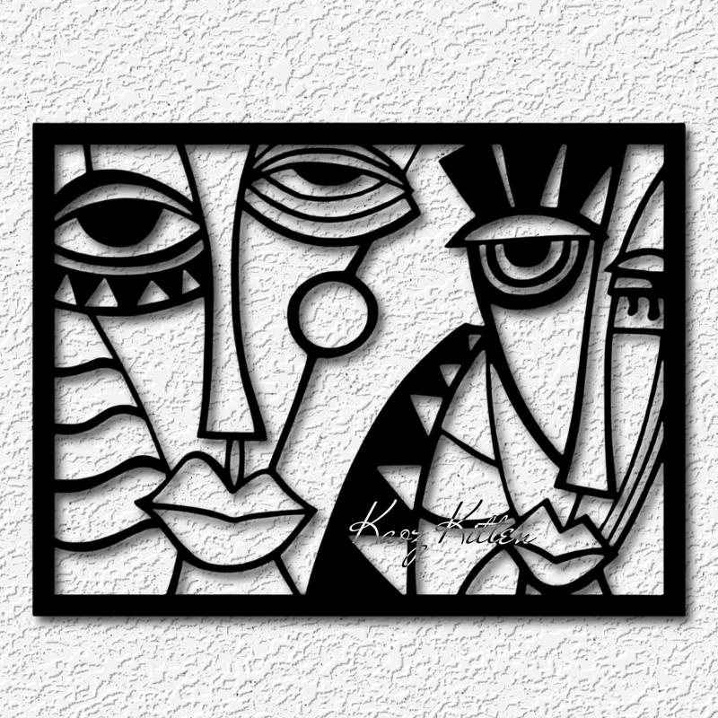 Cubism Tribe wall art Picasso style modern home decor