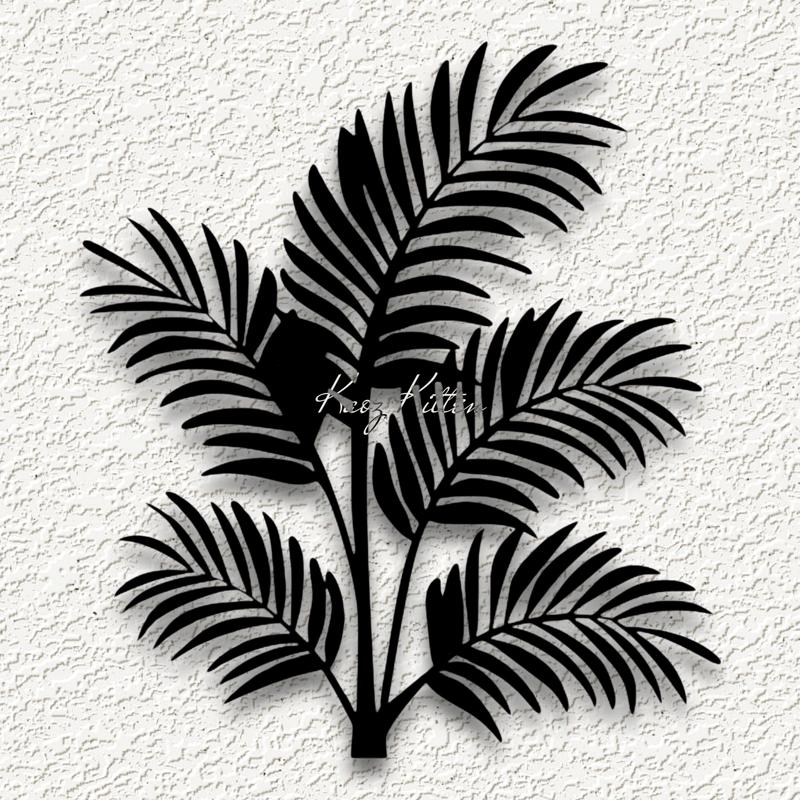 tropical island fern leaves WALL ART HOME DECOR