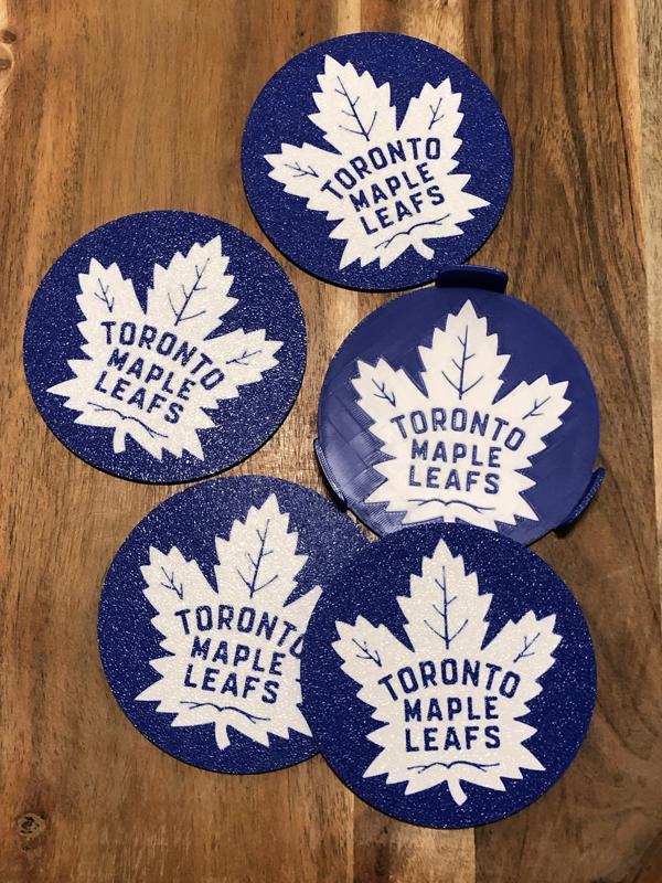 NHL - TOR Coaster and Holder Set