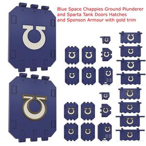 Blue Space Chappies Ground Plunderer and Sparta Tank Doors Hatches and Sponson Armour
