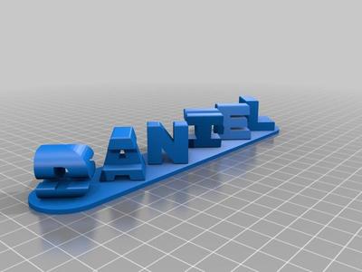 My Customized Triple Letter Blocks Ambigram