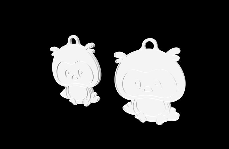 Farm Animals - Sitting Owl - Earring & Pendant