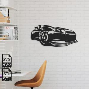 Car 2D Wall Art STL SVG