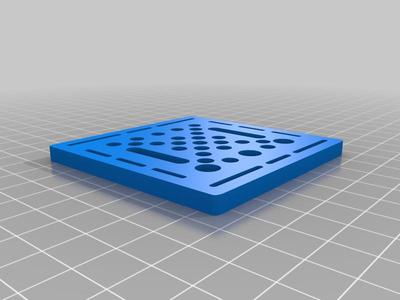 X-axis universal plate 70*70*5 mm (stl file). V-Slot 2020, 2040 (Model: AV-5)