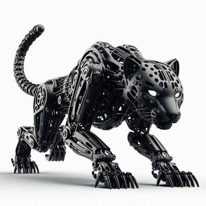 Robotic Tiger 3D Print – Futuristic Mecha Animal Battle Figurine
