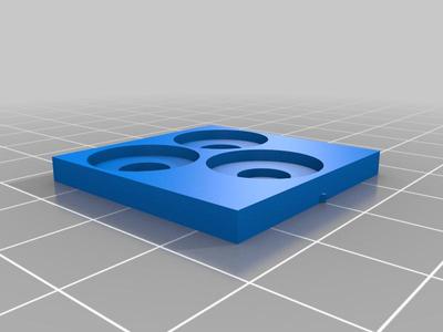 30mm Square Movement Tray - 3 x 13mm Bases