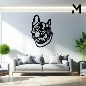 Wall silhouette - French bulldog - Head