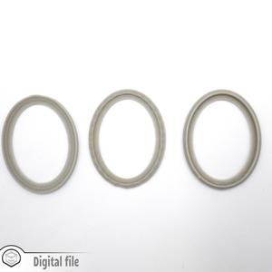 1:12 miniature Set of Oval frames/mirrors 3d stl file